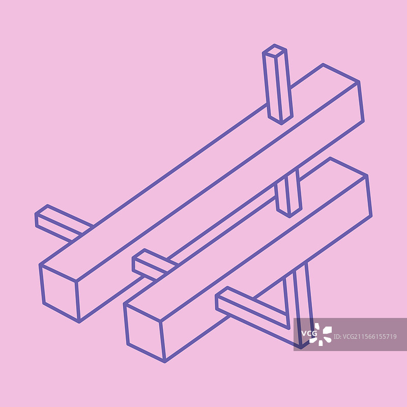 不可能的形状视觉错觉图片素材