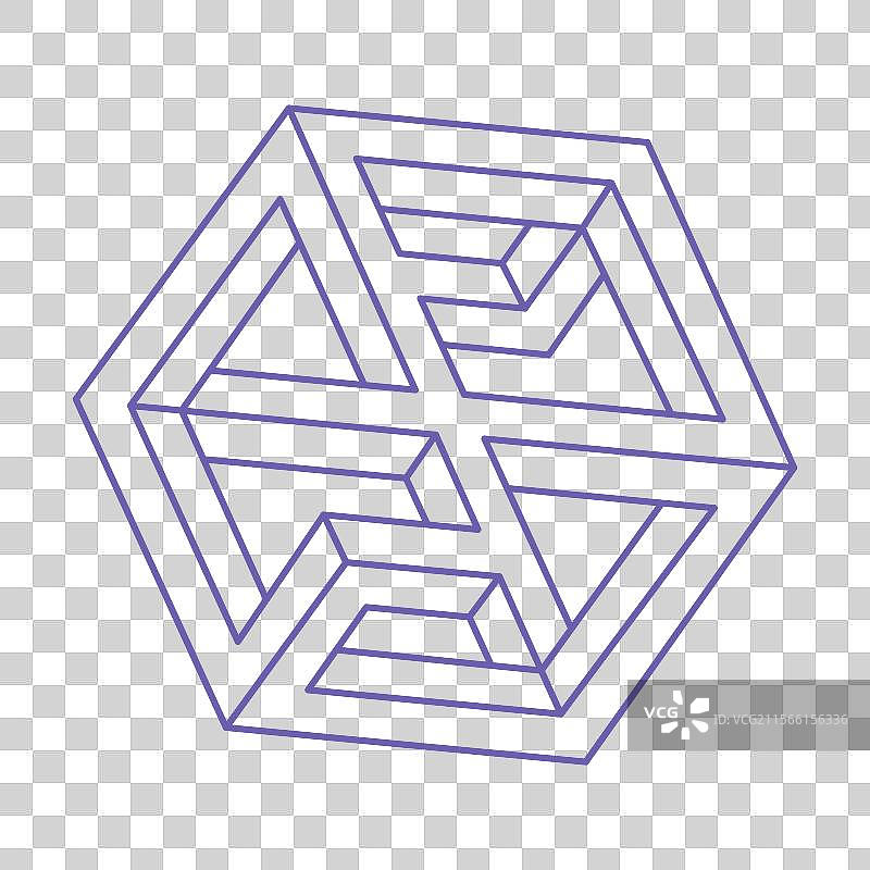 光学错觉 不可能的形状图片素材