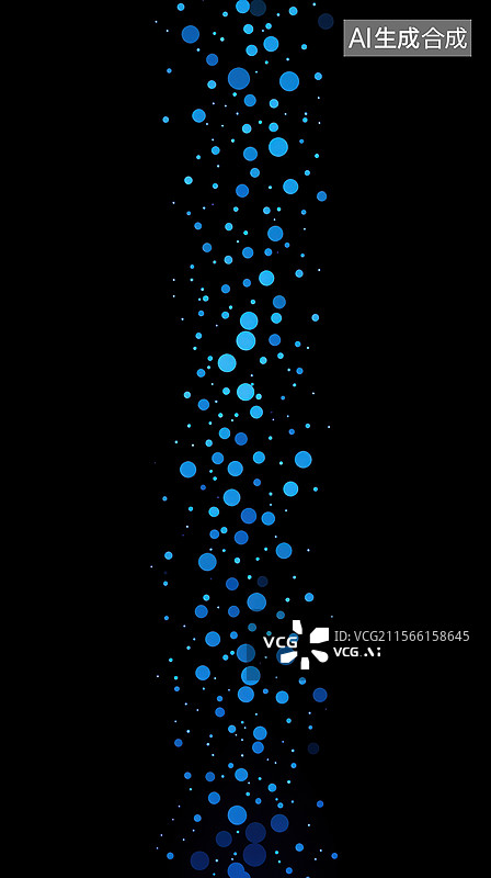 【AI数字艺术】蓝色圆点垂直排列的抽象图案图片素材