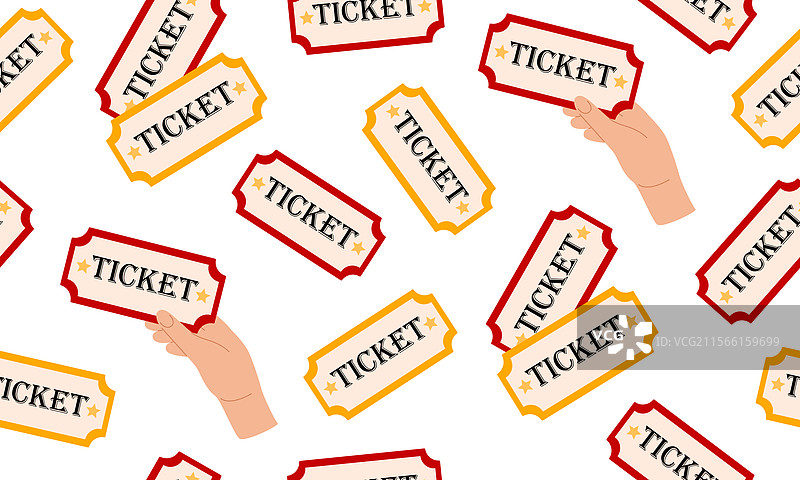 手握票据的无缝图案图片素材