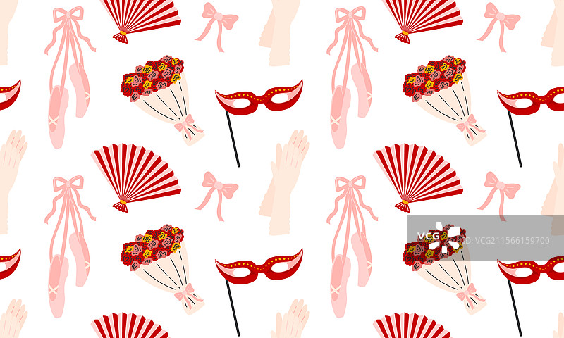 经典剧院配件无缝图案图片素材