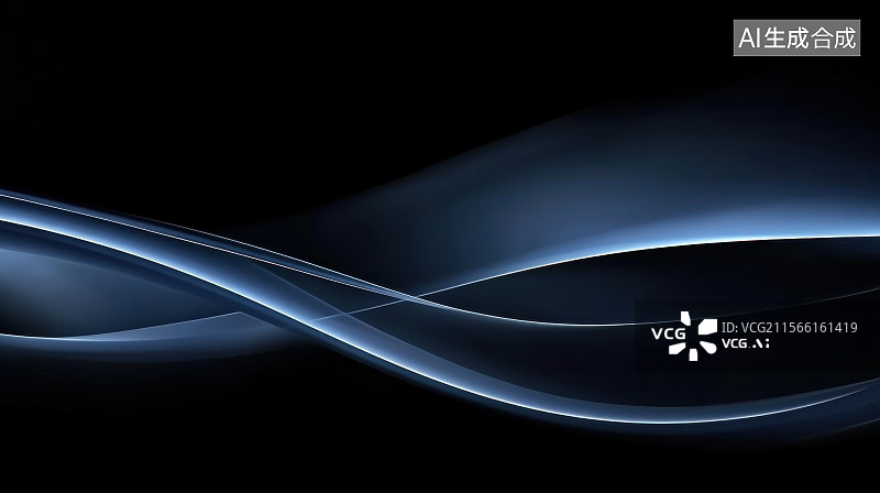 【AI数字艺术】蓝色丝绸质感丝滑绸缎光影背景图片素材