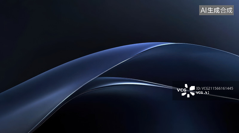 【AI数字艺术】蓝色丝绸质感丝滑绸缎光影背景图片素材