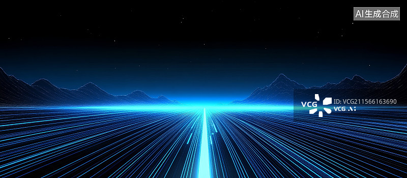 【AI数字艺术】未来科技之路图片素材