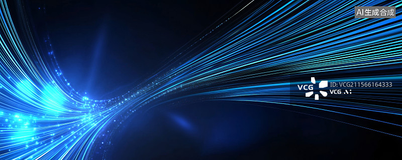 【AI数字艺术】光纤网络的高速数据传输图片素材