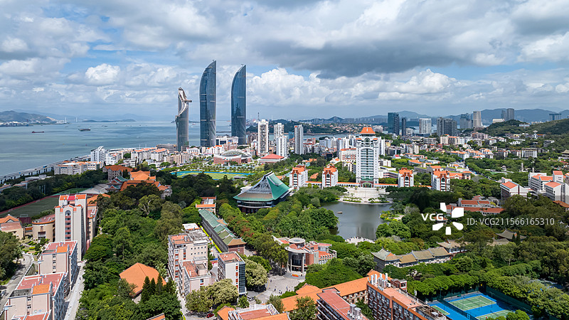 厦门双子塔世茂大厦图片素材