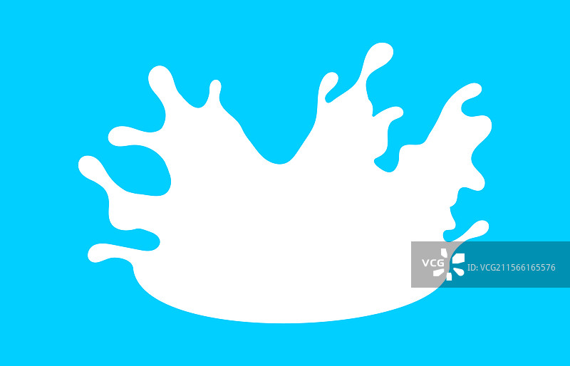 牛奶飞溅成王冠形状的牛奶溅落图片素材