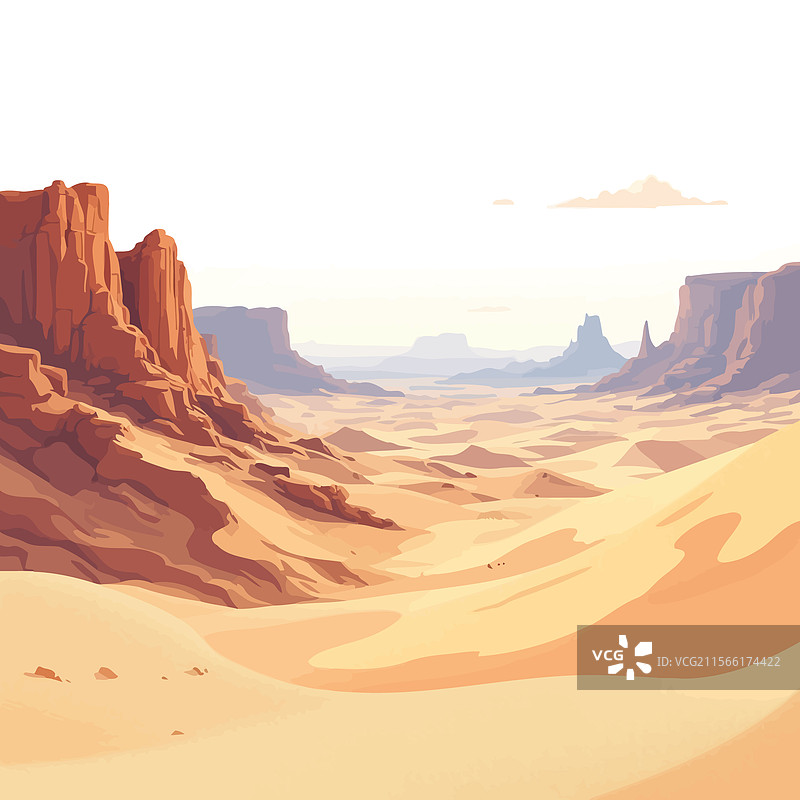 维萨伊纪念碑谷横跨广袤的土地图片素材