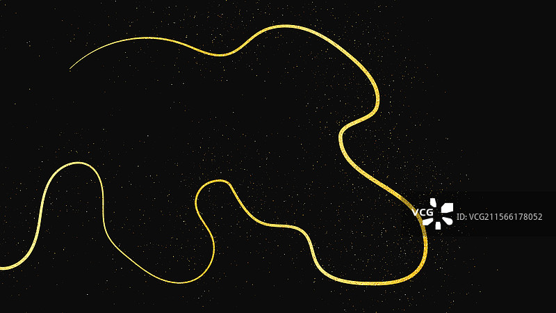 金色闪闪的彩纸屑波浪和星尘图片素材