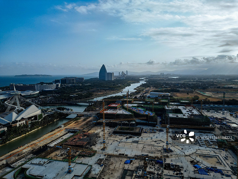 三亚市 海棠区 凤塘村 林旺大道 海南 航拍图片素材