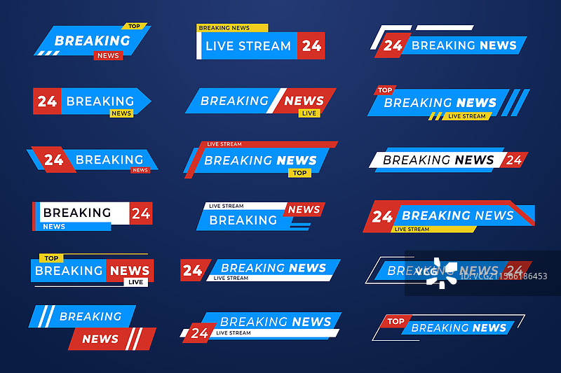 现代排版的突发新闻横幅图片素材