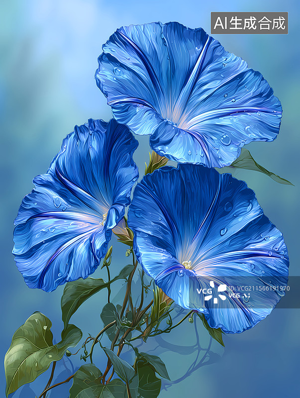 【AI数字艺术】3D卡通喇叭花图片素材