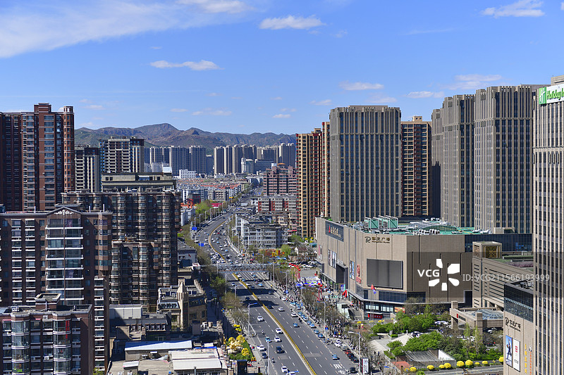 河北：俯瞰张家口全貌图片素材