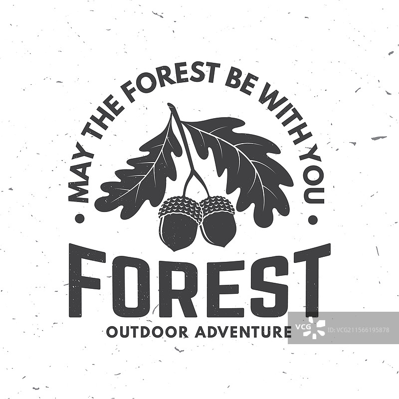 愿森林与你同在的徽章设计图片素材