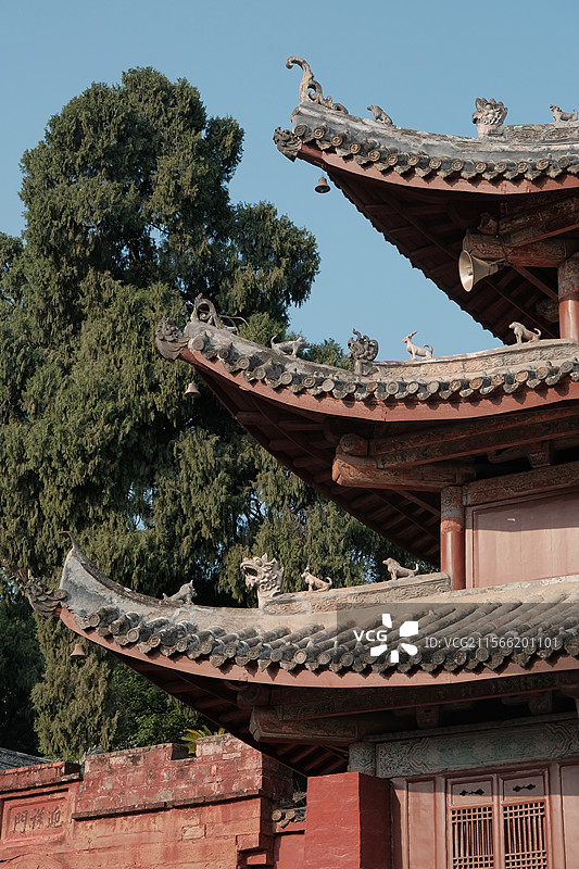 四川绵阳梓潼七曲山大庙，传统建筑图片素材