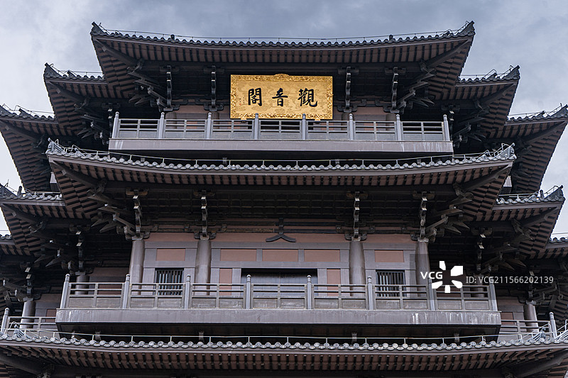 四川德阳绵竹市汉旺镇白云山吉祥寺观音阁图片素材