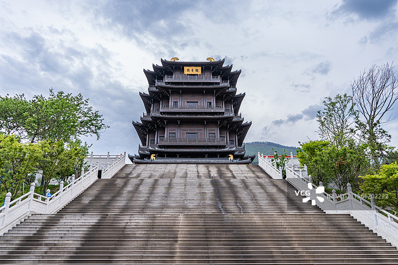 四川德阳绵竹市汉旺镇白云山吉祥寺观音阁图片素材