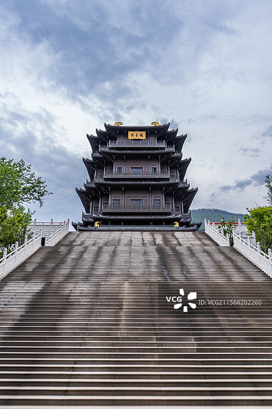 四川德阳绵竹市汉旺镇白云山吉祥寺观音阁图片素材