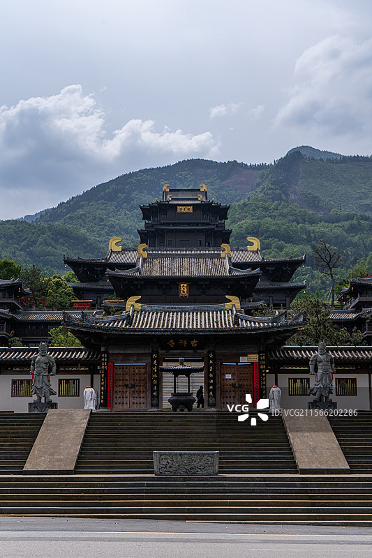 四川德阳绵竹市汉旺镇白云山吉祥寺图片素材