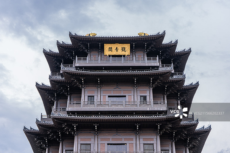 四川德阳绵竹市汉旺镇白云山吉祥寺观音阁图片素材