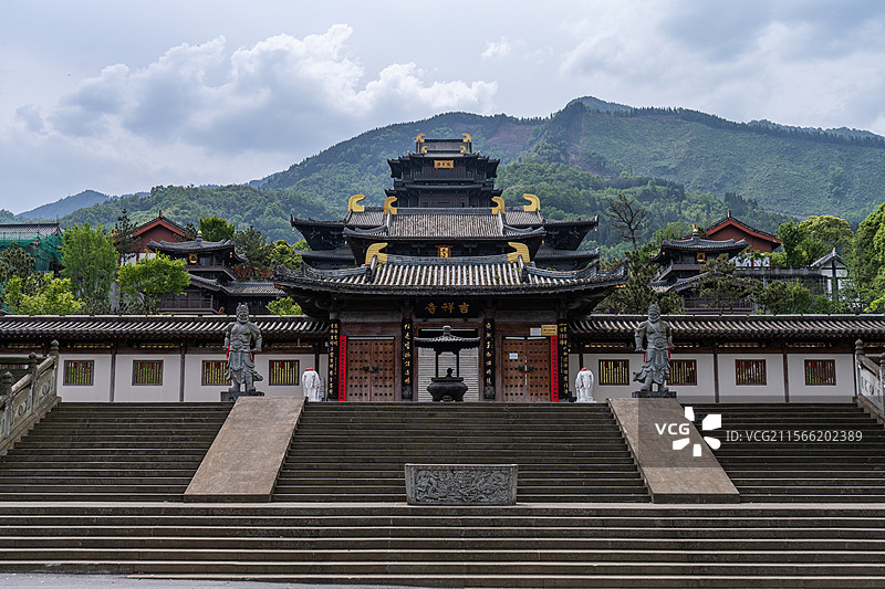 四川德阳绵竹市汉旺镇白云山吉祥寺图片素材