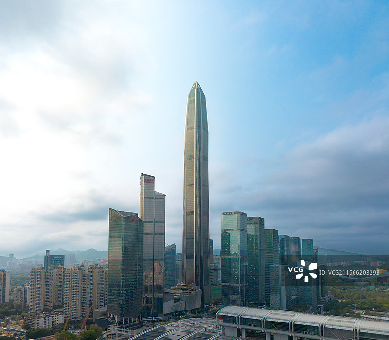 航拍深圳平安大厦图片素材