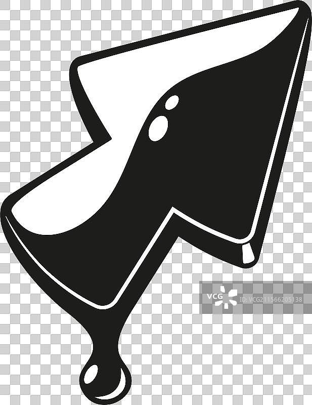 黑白色电脑游戏鼠标光标图片素材