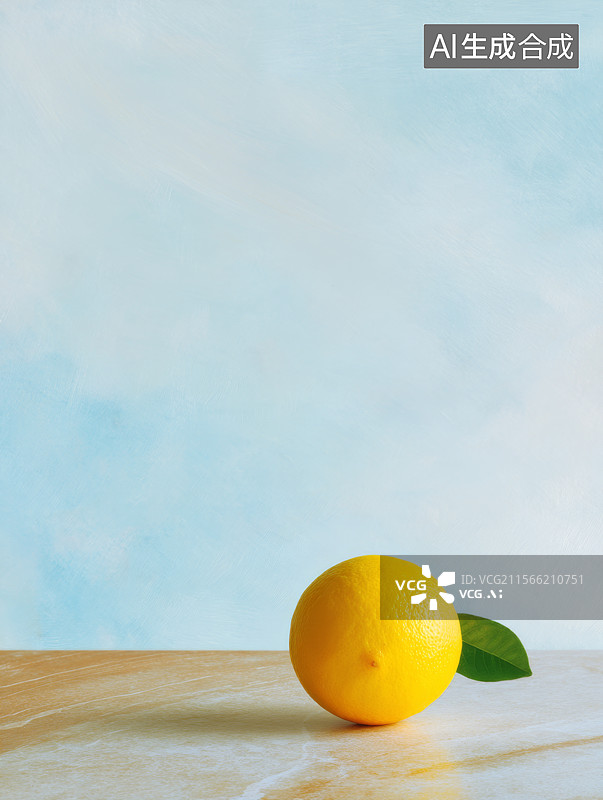 【AI数字艺术】清新柠檬插画图片素材