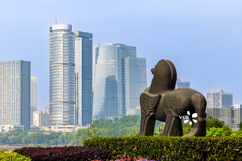 从高铁站眺望南京图片素材