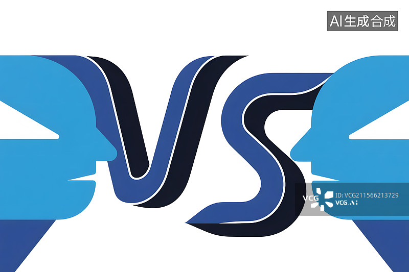 【AI数字艺术】VS标志的创意设计图片素材