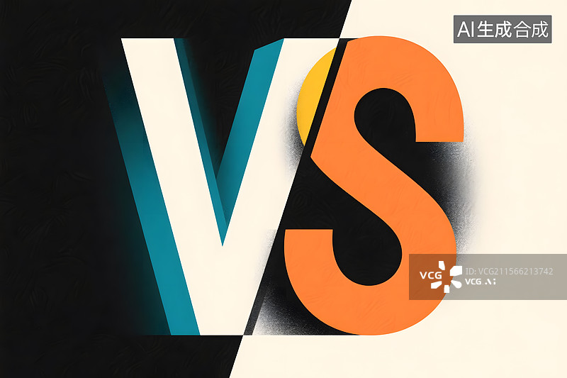 【AI数字艺术】VS标志的创意设计图片素材