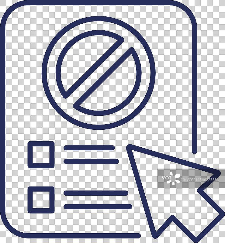 白色背景上的黑名单线条图标图片素材