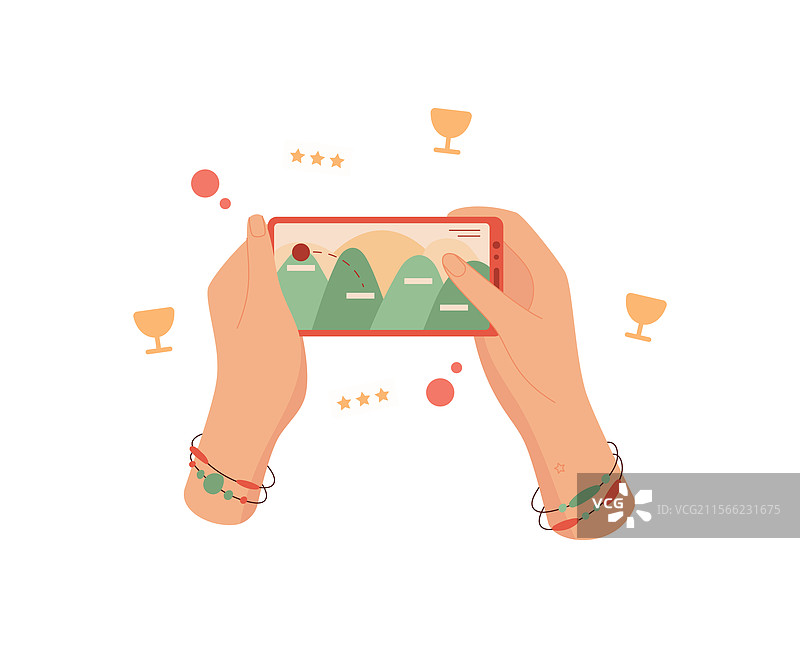 手握手机玩游戏应用图片素材