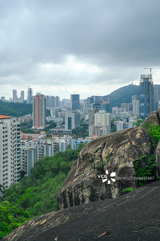 珠海石花山和吉大街道的城市风貌图片素材
