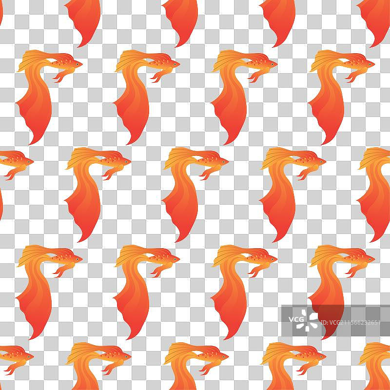 金鱼简单无缝图案图片素材