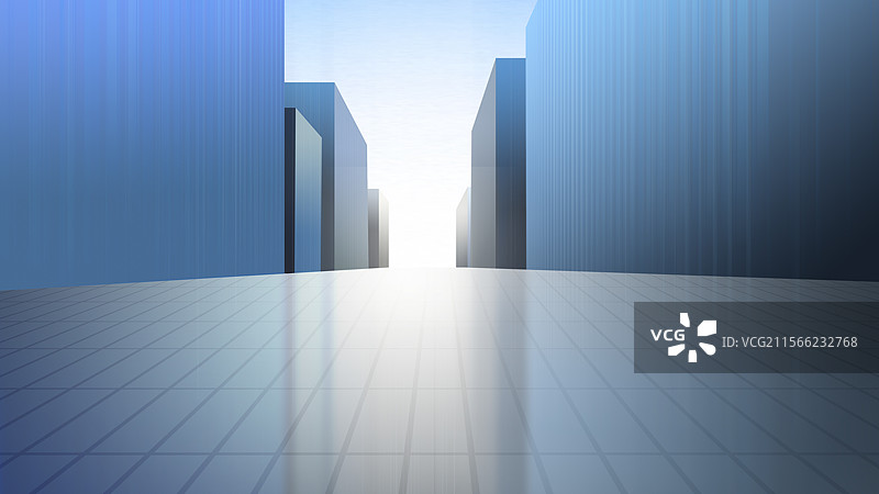 现代几何化城市建筑与地面背景图片素材