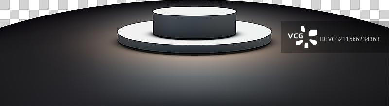 聚光灯照亮的白色产品展示台图片素材