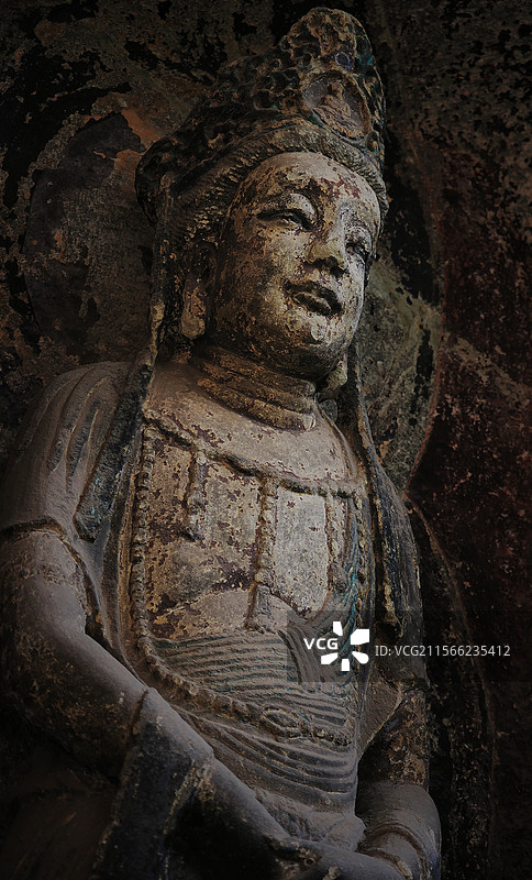 不语（巴中南龛摩崖造像）图片素材
