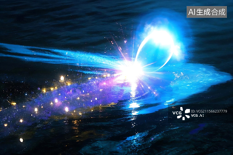 【AI数字艺术】蓝色星球宇宙奇观图片素材