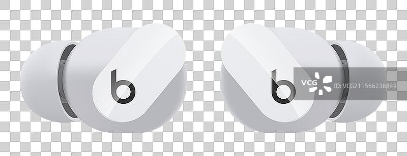 白色的苹果Beats Studio耳塞孤立展示图片素材