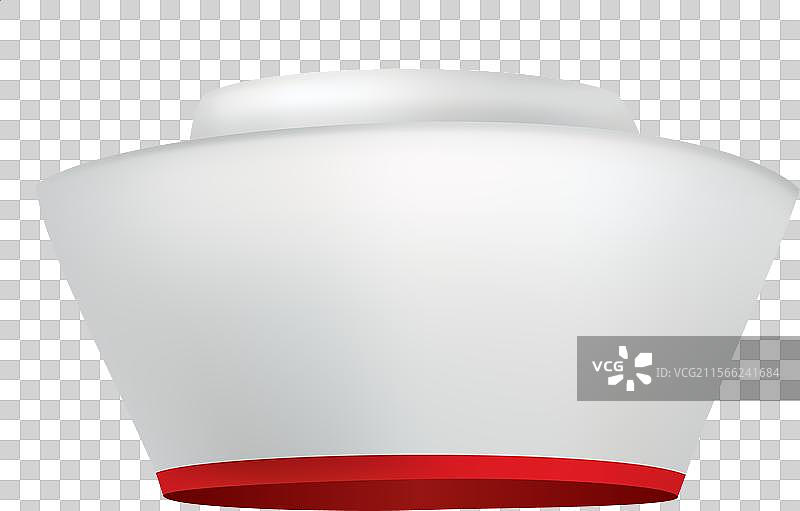 白色简单护士帽图标，孤立图像图片素材