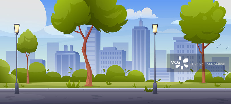中央城市公园全景图片素材
