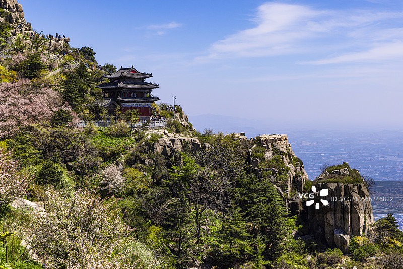 泰山山顶的壮丽景色图片素材