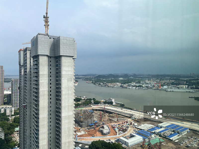 俯瞰鱼珠港图片素材