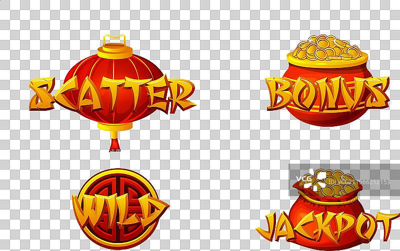 野生彩金赢得奖金和散布图标图片素材