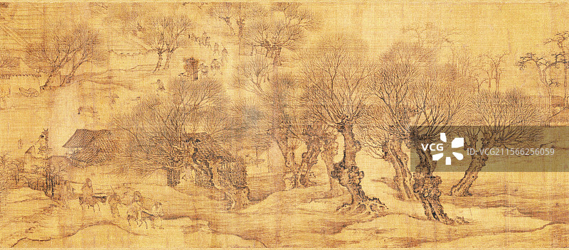 清明上河图北宋张择端中国画-卷九第二图片素材