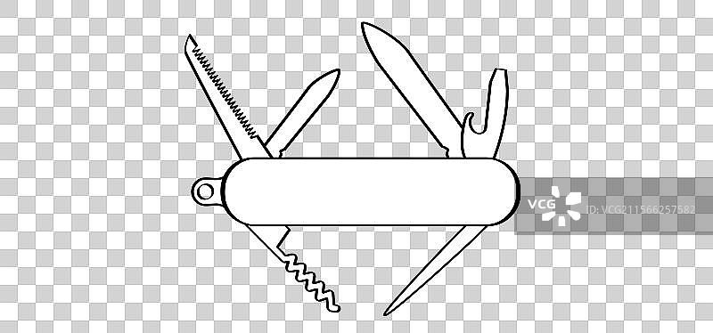 卡通折叠多功能工具图标图片素材