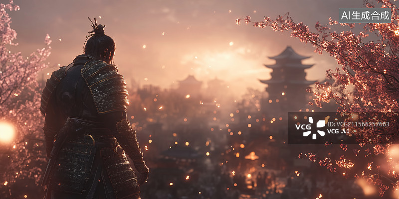 【AI数字艺术】山间雾气笼罩侠客持剑武侠风格游戏宣传海报图片素材