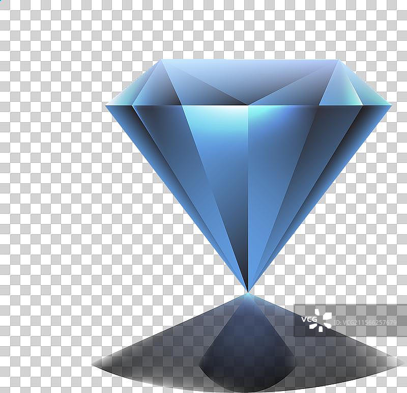 3D蓝色钻石水晶图片素材