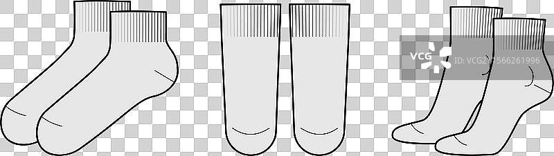 时尚短袜长度套装服饰配件图片素材